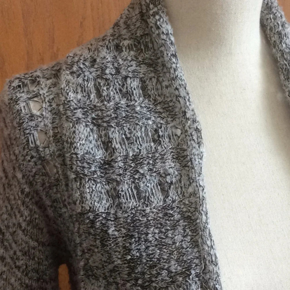 Mystree Long Open Cardigan With Shawl Collar - Picture 2 of 4